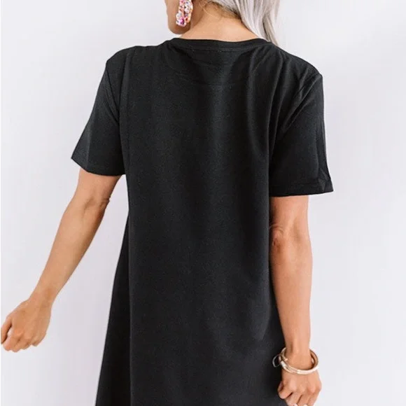 Umgee Black Floral Embroidered Mini Dress - Picture 5 of 5